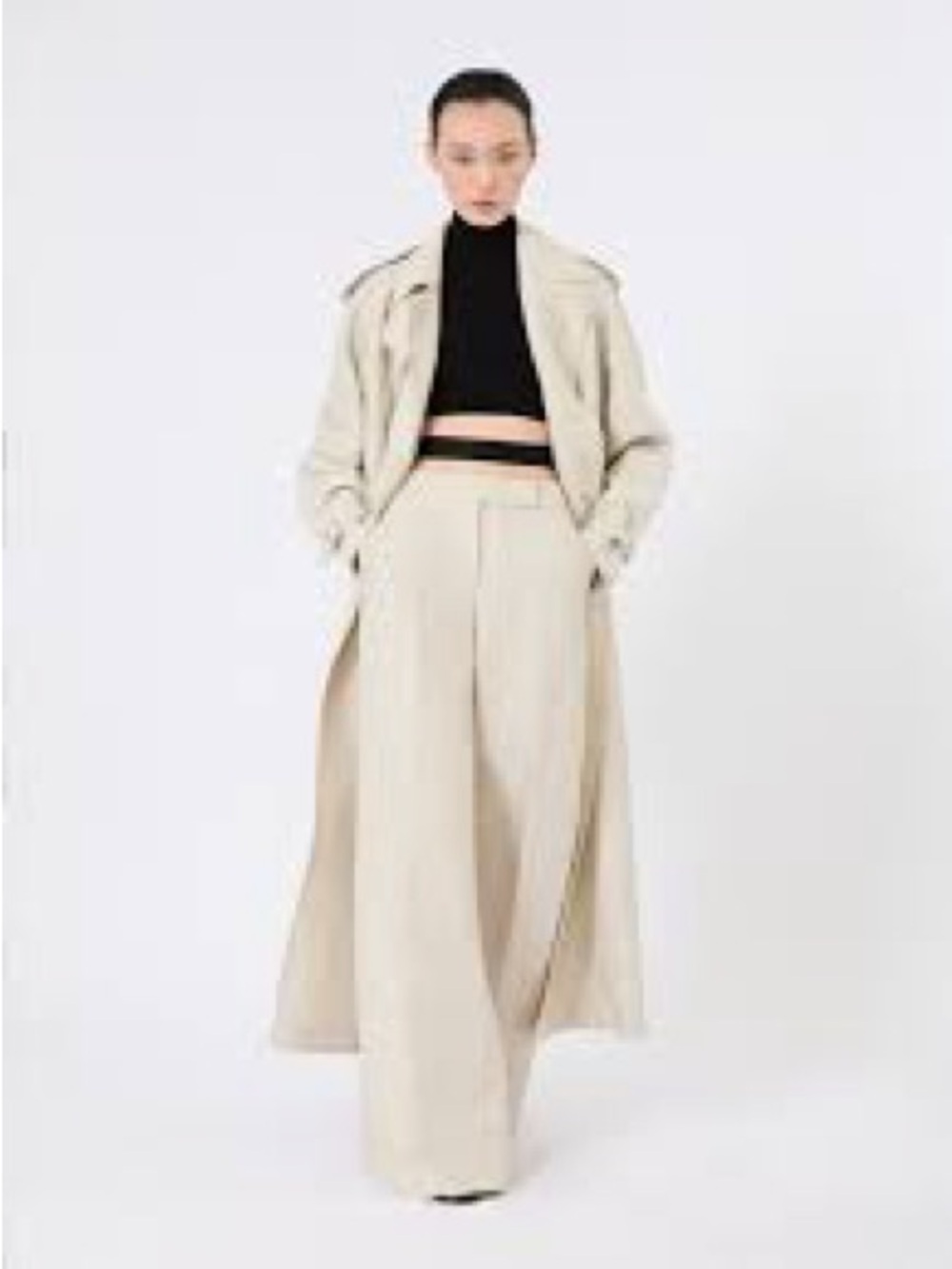 Lagenlook Linen/ Cotton Beige Women's Coat Duster